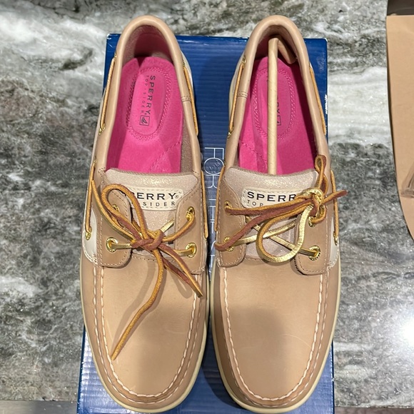 Sperry Bluefish Linen/Gold Suede - Picture 4 of 4